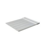 Painel Ripado de Parede Branco 1,97m x 1,02m com Arremate - detalhe