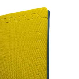 Kit 12 Tatames EVA 30mm - Amarelo e Azul 1x1m