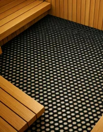Piso Emborrachado Academia/Vestiário H-KAP - Antiderrapante - Sem Base - Preto