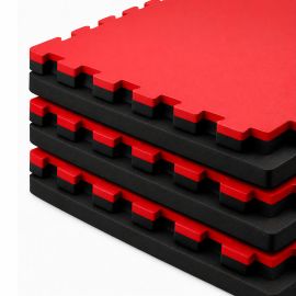 Kit 6 Tatames de EVA 30mm - Preto e Vermelho
