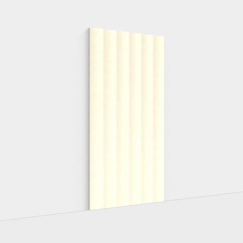 Painel Acústico Ripado de Parede Branco 2,40m x 60cm - frente