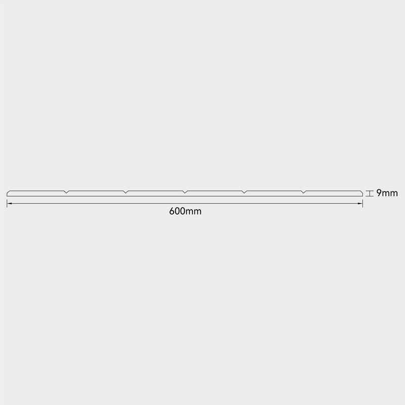 Painel Acústico Ripado de Parede Branco 2,40m x 60cm - medidas