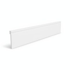 Rodape Sobrepor Branco Liso 12 CM - 1CM Espessura