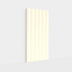 Painel Acústico Ripado de Parede Branco 2,40m x 60cm - frente