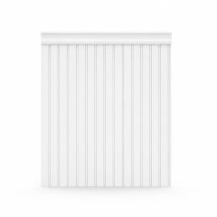 Painel Ripado de Parede Branco 1,97m x 1,02m com Arremate - frente