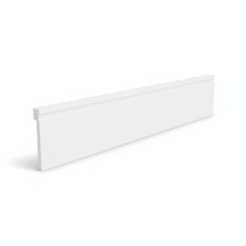 Rodape Sobrepor Branco Liso 12 CM - 1CM Espessura