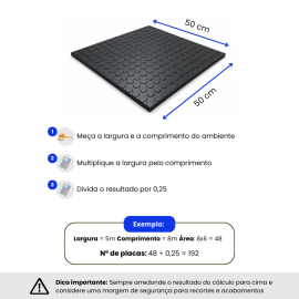 Piso Moeda Emborrachado - 50 x 50 cm unidade