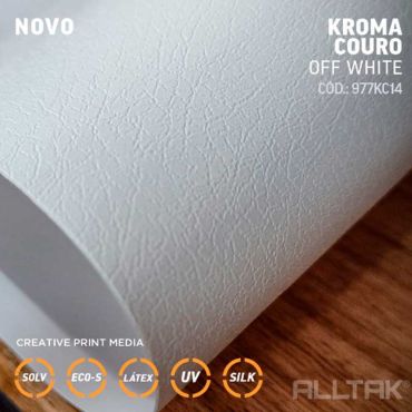 Vinil Adesivo Alltak Kroma - Couro Off White 1,22m