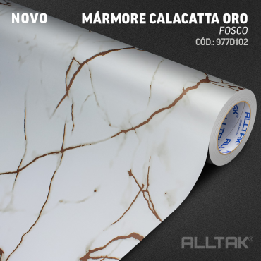 Vinil Adesivo Alltak Decor - Marmore Calacatta Oro Fosco