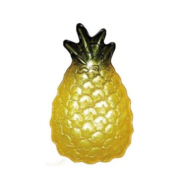 Fruta Decorativa - Abacaxi - 27x15cm - Amarelo com Verde