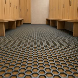 Piso Emborrachado Academia/Vestiário H-KAP - Antiderrapante - Sem Base - Preto