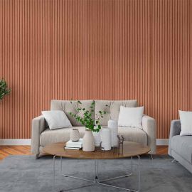 Barra Painel Ripado Sucupira com Encaixe 12,2cm x 2,85m Parede e Revestimento