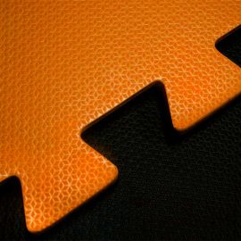 Tatame EVA 30mm - Bicolor - (Laranja e Preto) 1x1