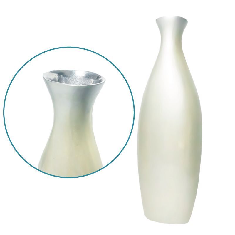 Vaso Decorativo em Alumínio 40X20cm Branco