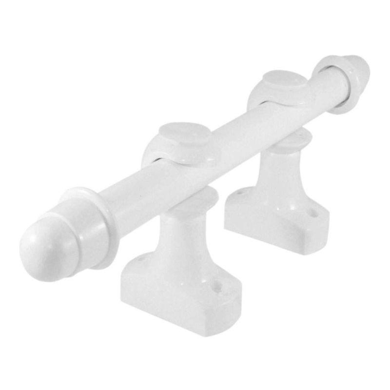 Kit varão simples N1 - 2,00mt - 2 suportes - Branco