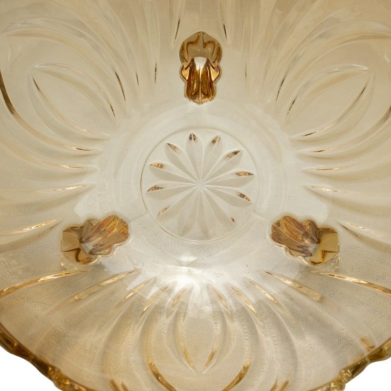 Peça de Vidro Decor p/ Mesa - 23,8 x 10,5 cm - Âmbar