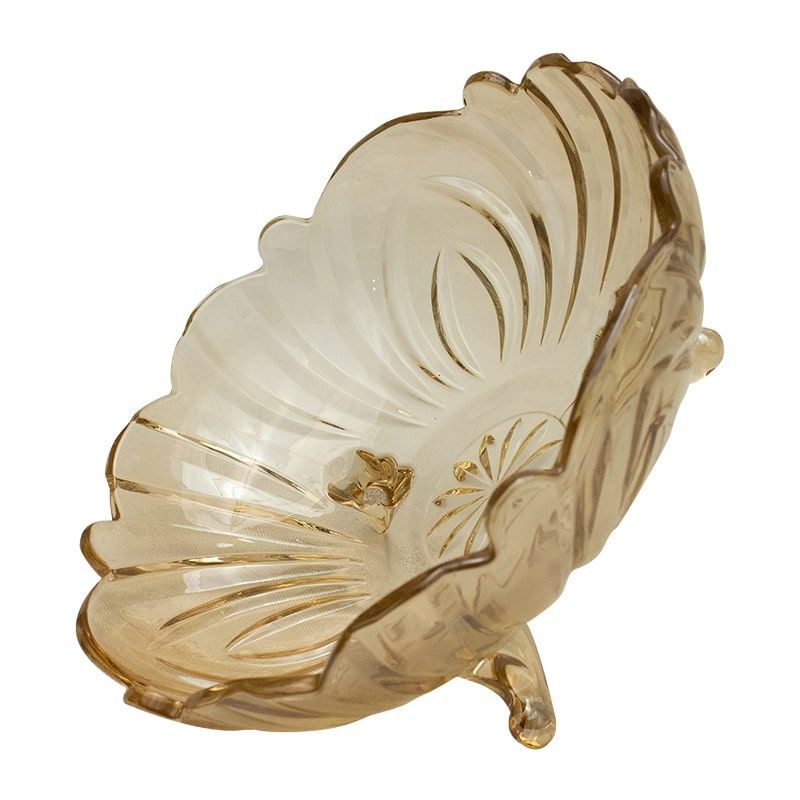 Peça de Vidro Decor p/ Mesa - 23,8 x 10,5 cm - Âmbar