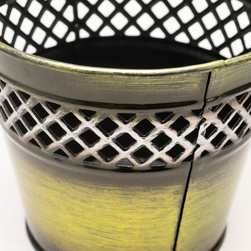 Vaso de Metal Decor p/ Flores - 15 x 14 cm - Verde