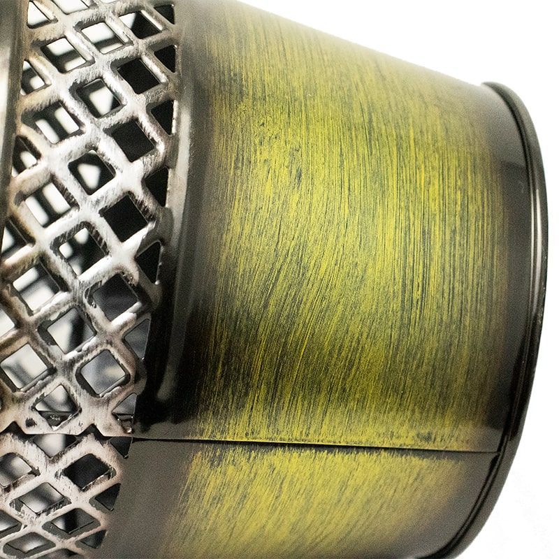 Vaso de Metal Decor p/ Flores - 14 x 12 cm - Verde