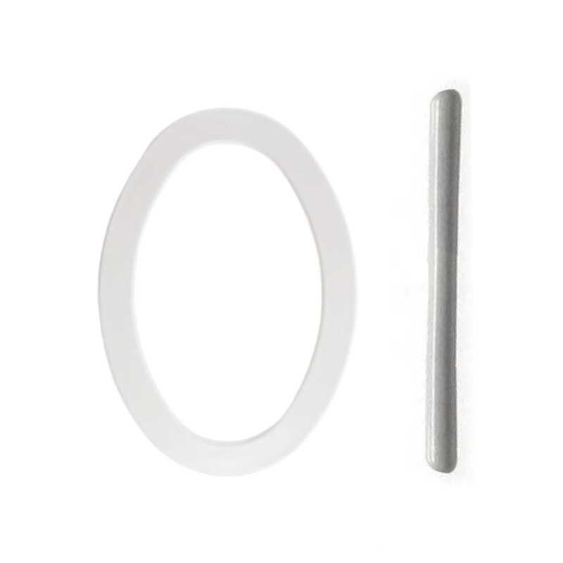 Fivela oval Branco 