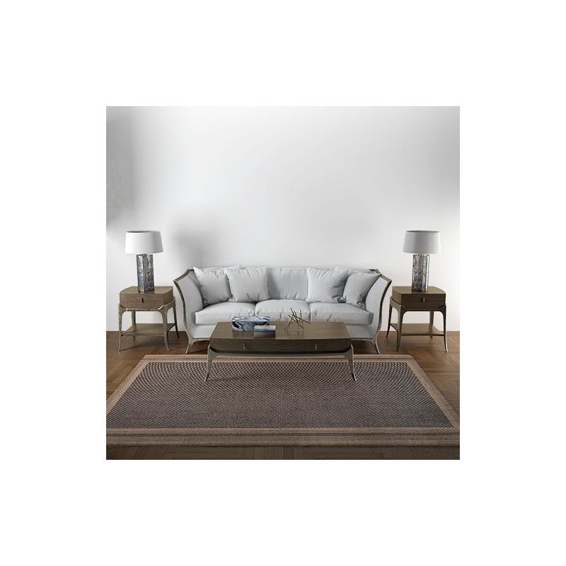 Tapete Eco-Nature Moldura Cor 77 Bege/Chumbo 