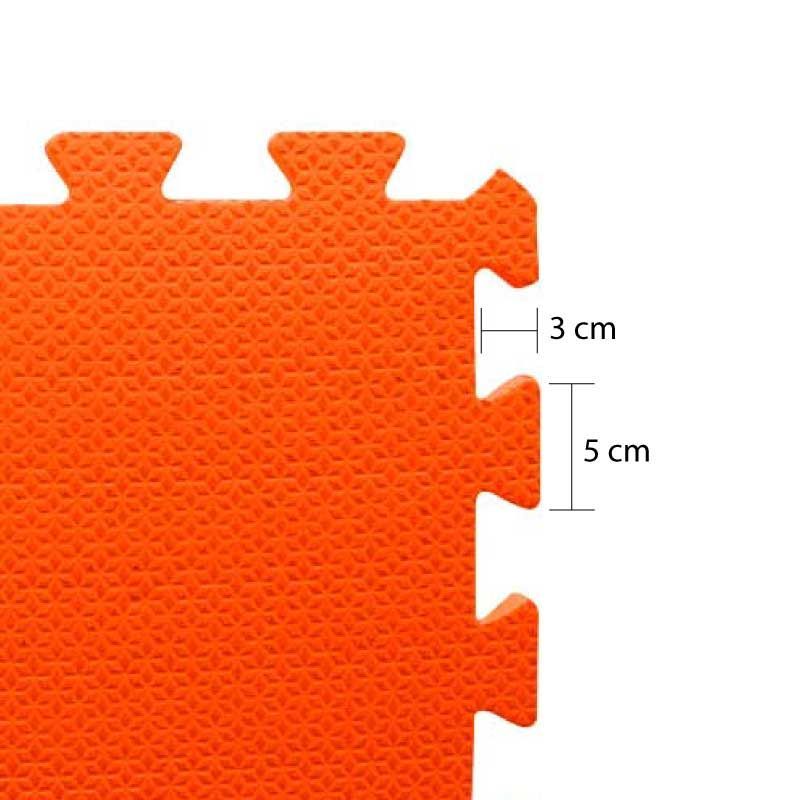 Kit 6 Tatames EVA 20mm - Laranja 1x1
