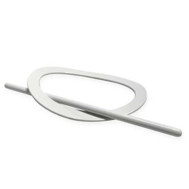 Fivela oval Branco