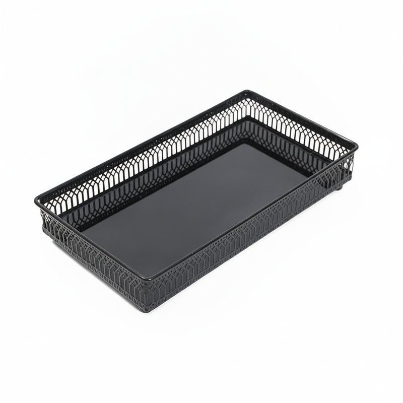 BANDEJA RETANGULAR ITALIANA PRETA 45X30X5
