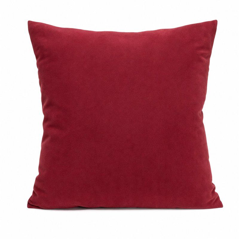 Capa de Almofada Corttex Veludo Vermelho 62 43x43cm