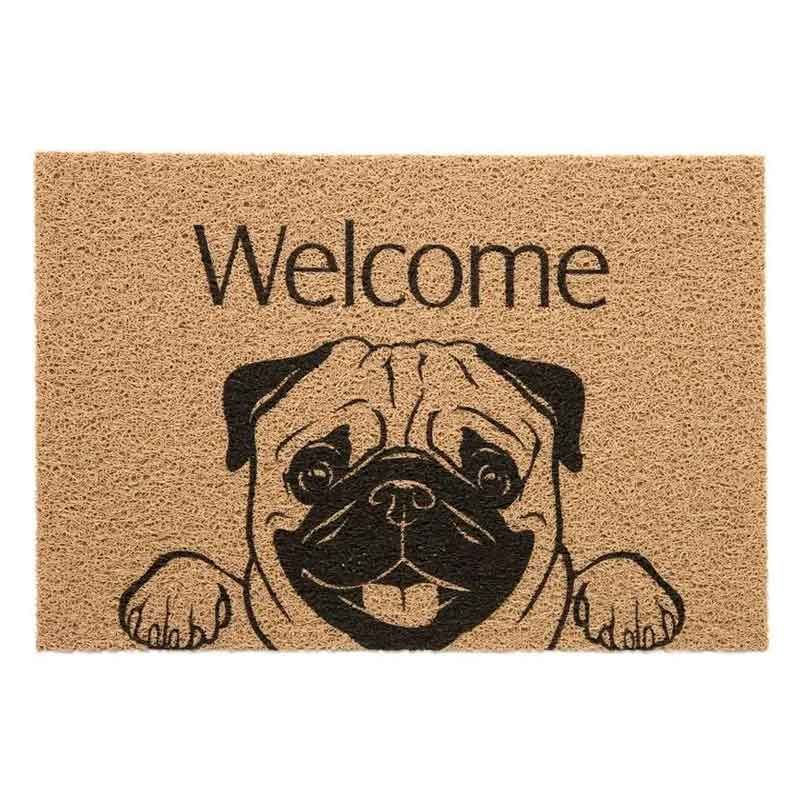 Tapete capacho Dog Welcome Pug 40cm x 60cm