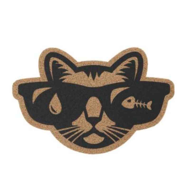 Tapete capacho Rosto Gato 40x60cm