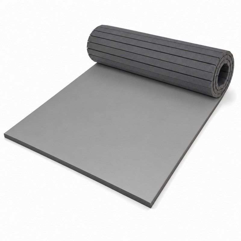 Tatame em Rolo Decofix 30mm Cinza - meio aberto