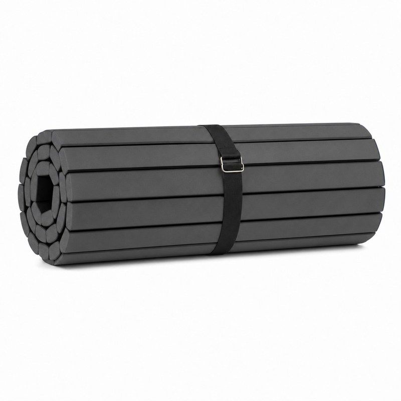 Tatame em Rolo Decofix 30mm Preto - enrolado com alça