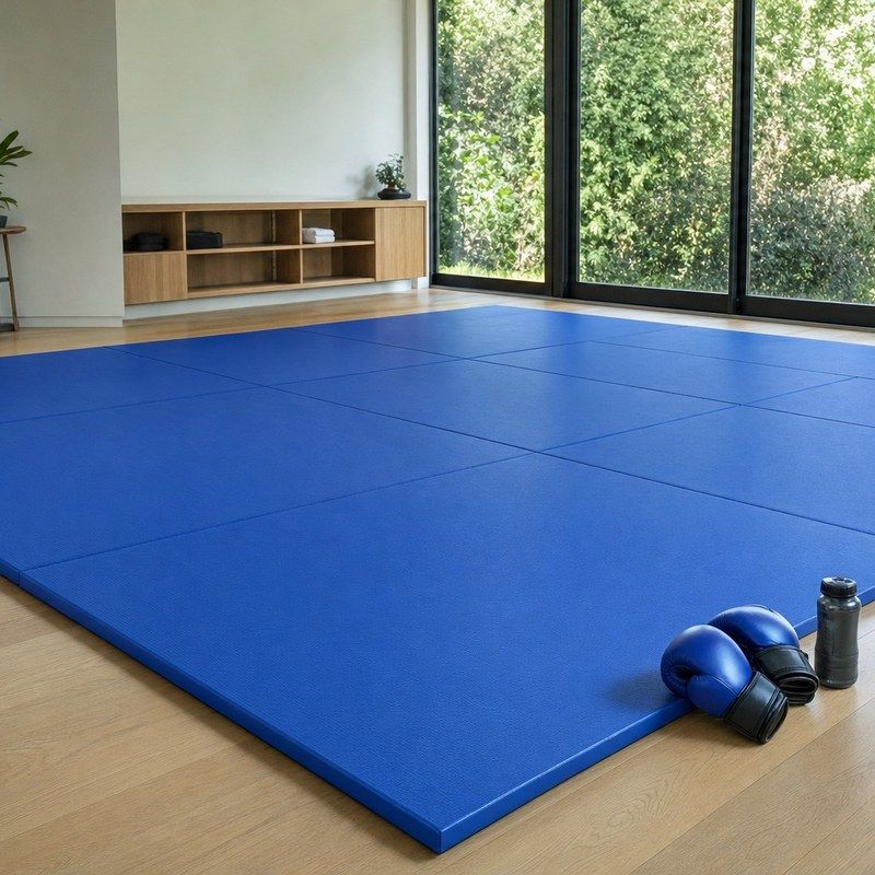 Tatame Olímpico Profissional 2x1m 45mm Azul Royal - área de treino em casa