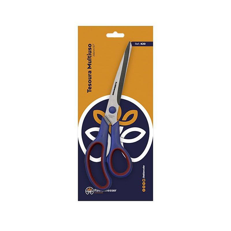 Tesoura Multiuso Azul Bandeira - 24.6 cm - Compre online