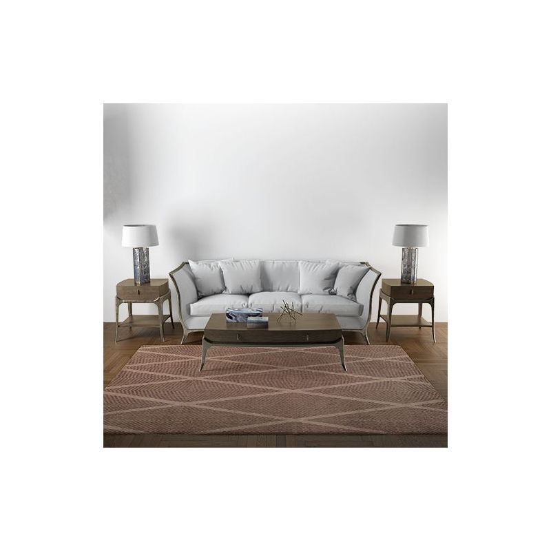 Tapete Eco-Nature Labirinto Cor 77 Bege/Chumbo