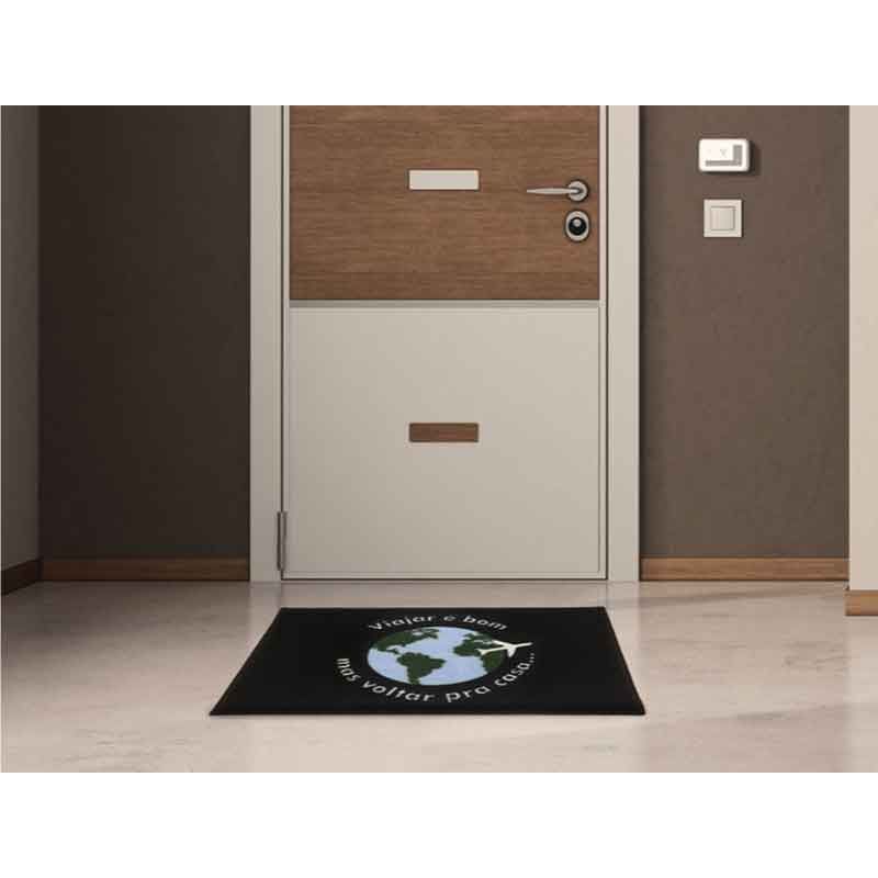 Tapete capacho bem vindo viajar 40x60cm