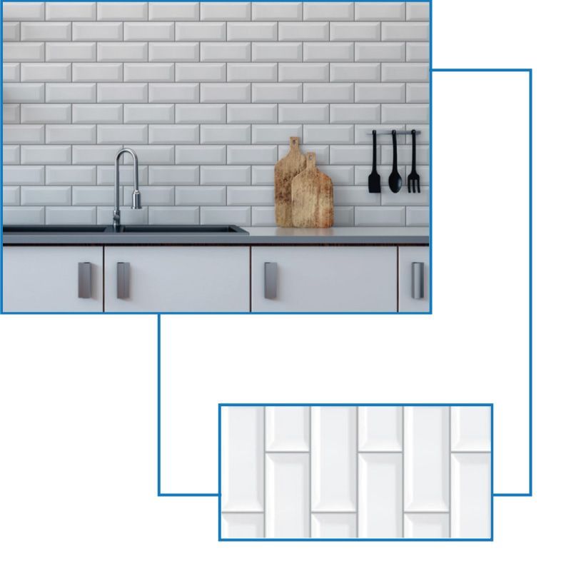 Vinil Adesivo Branco com Brilho Azulejo  - 1,22m