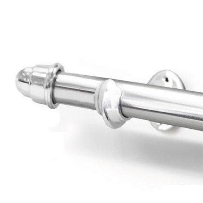 Kit simples N2 - 3,00mt com emenda - 3 suportes - Cromado