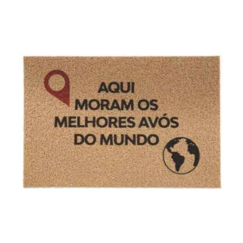 Tapete capacho Melhores Avós do Mundo 40cm x 60cm