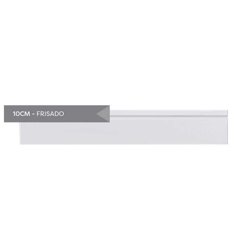 Rodapé Branco Frisado 10cm