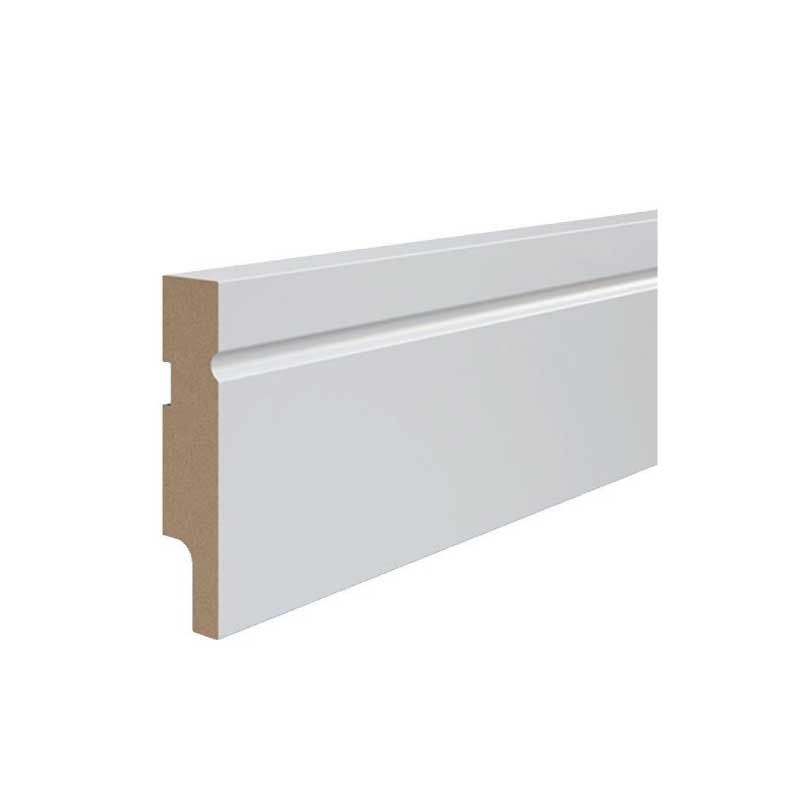 Rodapé Branco Frisado 10cm