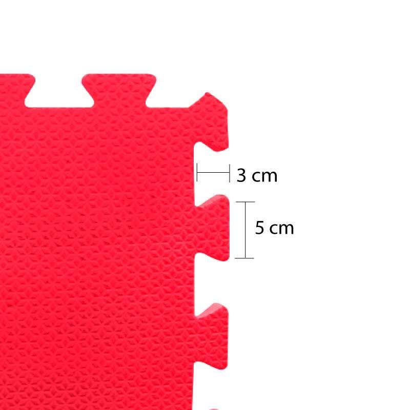 Kit 6 Tatames EVA 20mm - Vermelho - 1x1