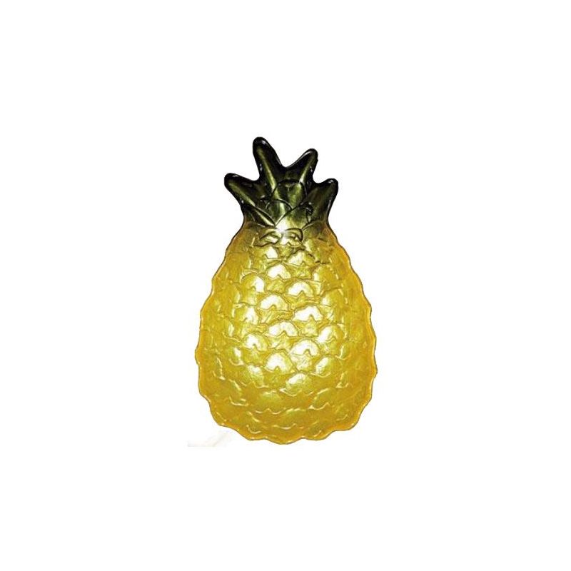 Fruta Decorativa - Abacaxi - 27x15cm - Amarelo com Verde