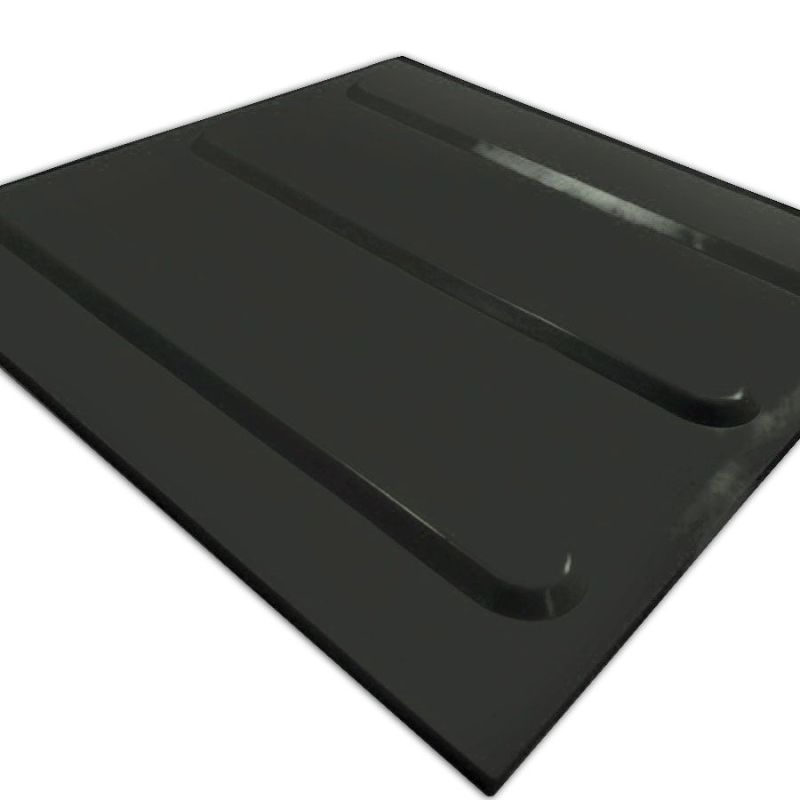Piso Tátil Direcional - Preto - 1m² KIT 16 Placas