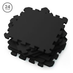 Kit 24 Tatames de EVA Preto -  50x50 10mm