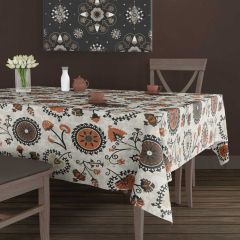 Forro de Mesa Uzoo Termico Floral/patchwork Bege - Pç