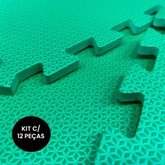 Kit 12 Tatames EVA 10mm - Verde 1x1