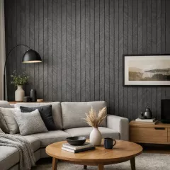 Painel Ripado Autocolante Freijó Moderno Decofix 0,6x2,8m - FC7052-5-A
