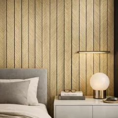 Painel Ripado Autocolante Freijó Natural Decofix 0,6x2,8m - FC7052-A